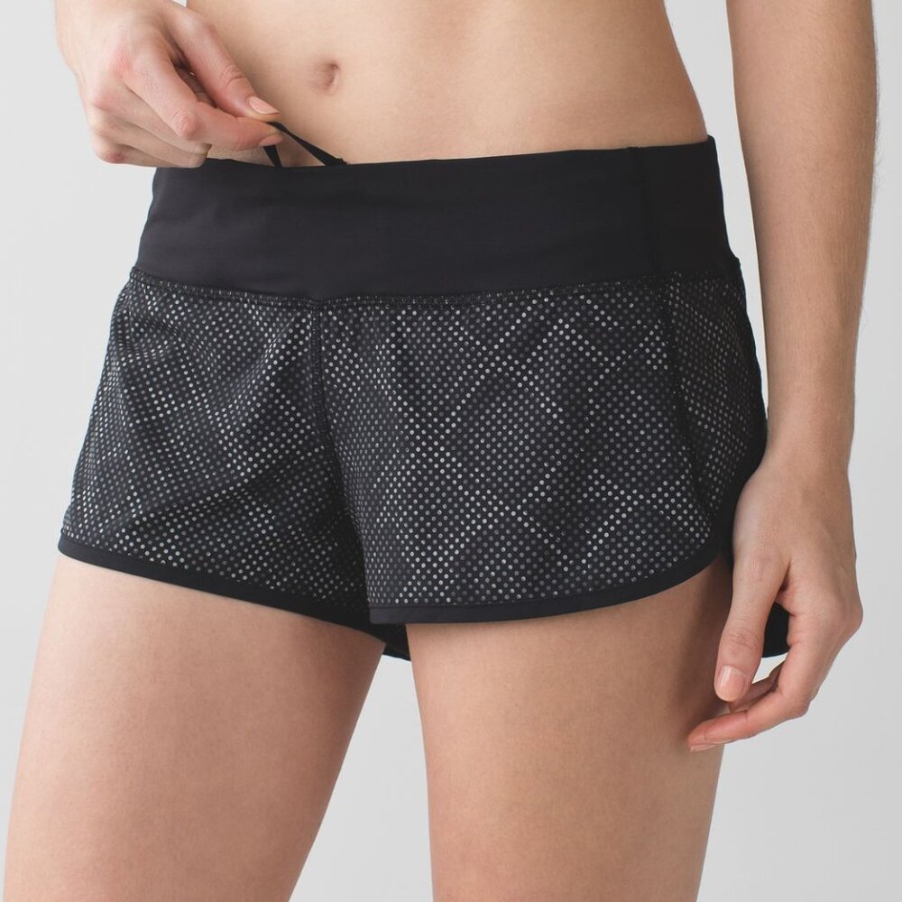 HTF GUC Lululemon Speed Short Reflective Ravish Reptile Sz4 - Picture 3 of 7